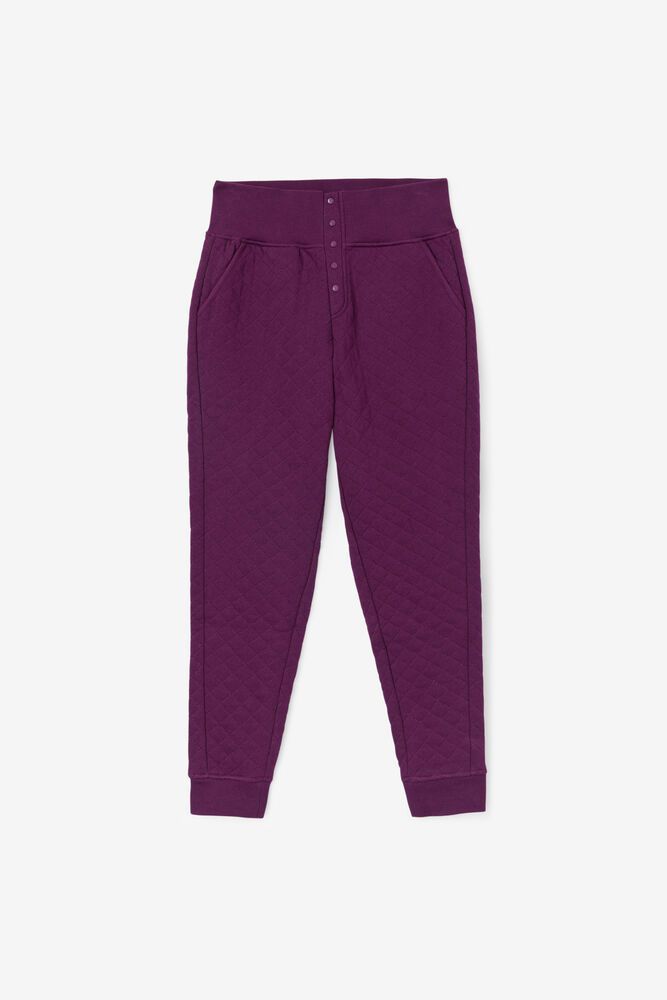 Fila Bukse Dame Lilla Finley Høy Rise Quilted Jogger 861094-QLO